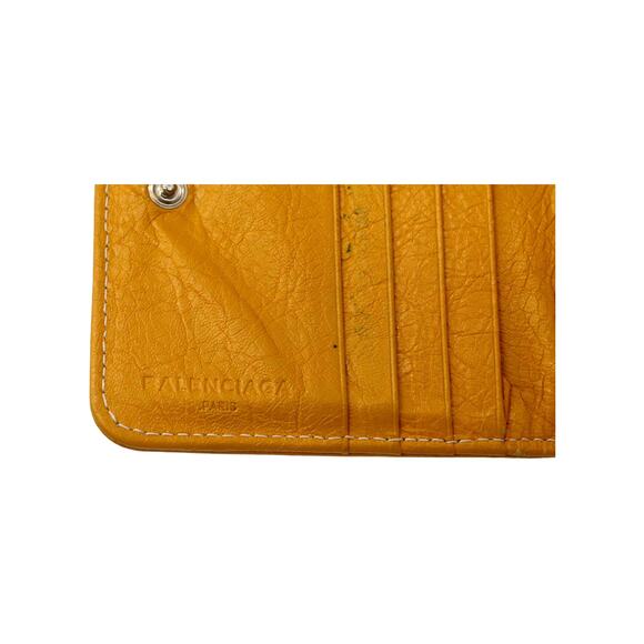 🔴 Balenciaga Bazaar Zip Wallet - Yellow Striped - Picture 9 of 12